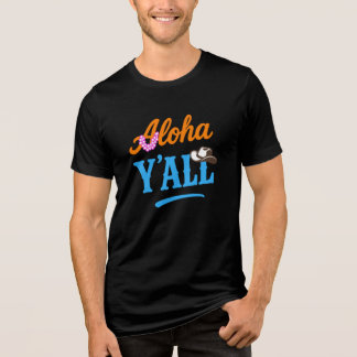 Aloha Y'all Hawaii Texas Colorful Funny Graphic