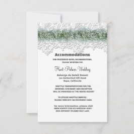 Alojamento de Casamento com Renda Branca e Reseda