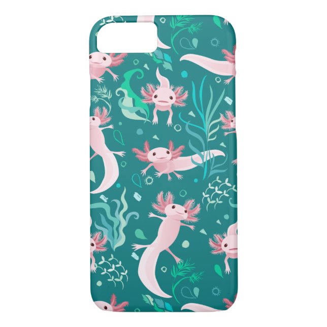 Alotta Pink Axolotls capas de iphone De Cascata Te (Verso)