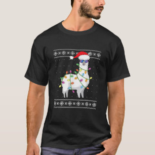 Alpaca Árvore de Natal Engraçada Suéter de Natal F