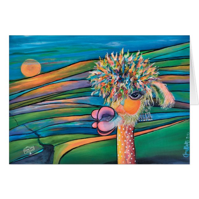 Alpaca - Cartão de bilhete Kathleen (Frente horizontal)