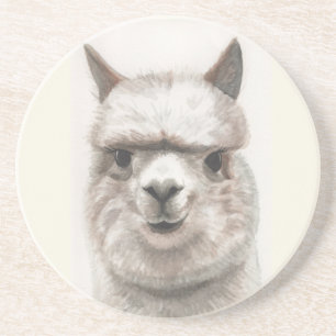 Alpaca Smiles Sandstone Porta copos