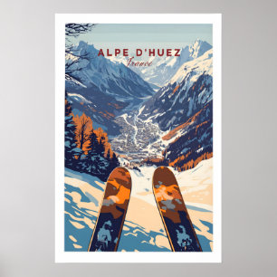 Alpe dHuez Impressão Esqui 1