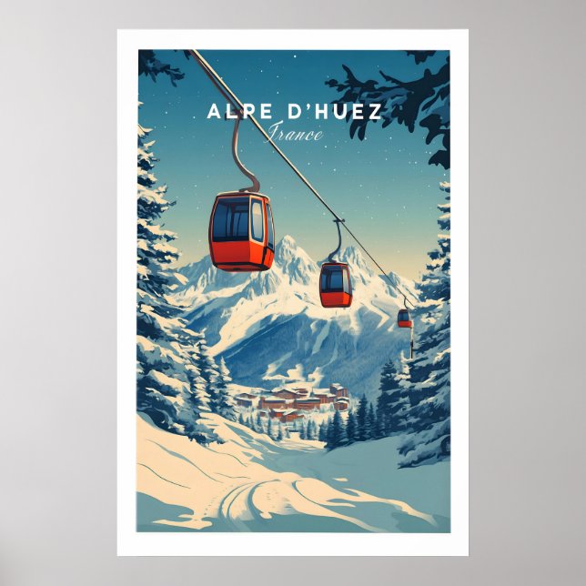 Alpe dHuez Impressão França 1 (Frente)