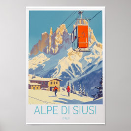 Alpe di Siusi Itália Poster de viagens - Scense It