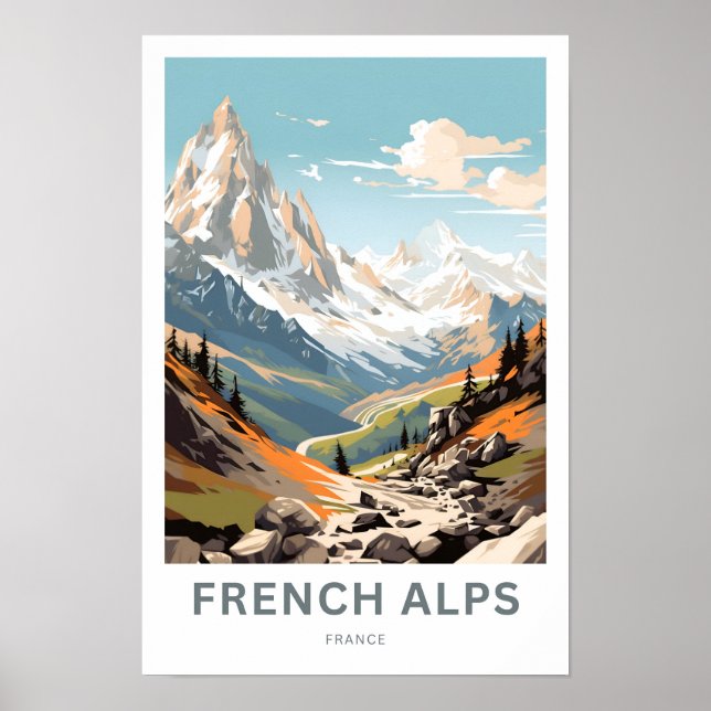 Alpes franceses Viagem Impressão (Frente)