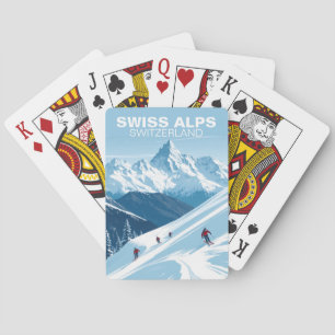 Alpes Suíços Suíça Baralho de Cartas Vintage