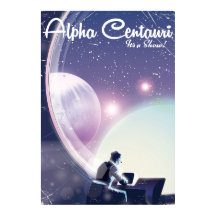 Alpha Centurai, é um show, poster de viagens espac
