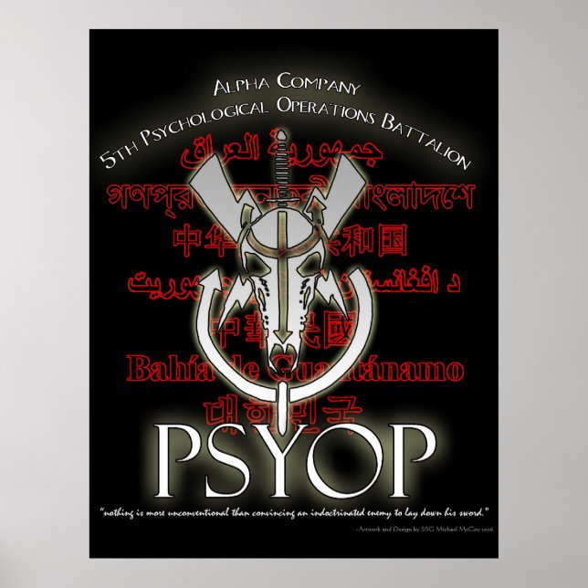 Alpha Company 5 PSYOP BN Poster (Frente)