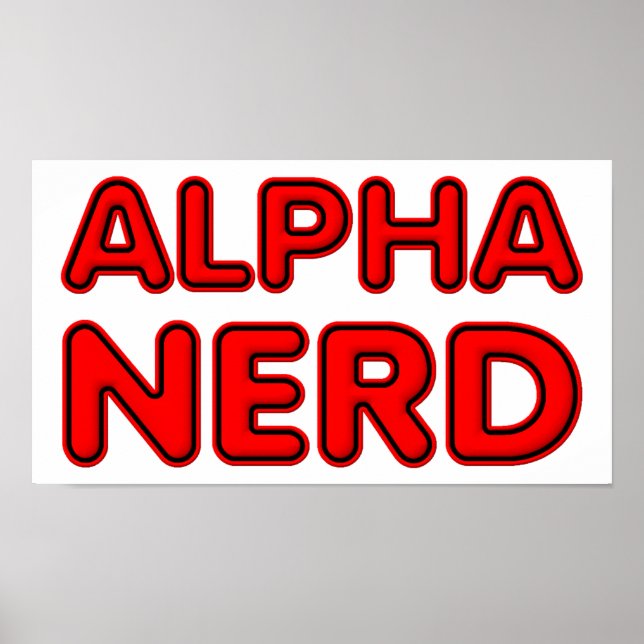 Alpha Nerd Funny Poster (Frente)
