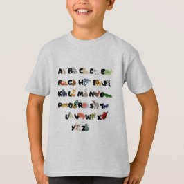 Alphabet Abc engraçado, camisa animais