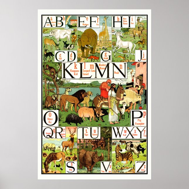 Alphabet ABC, Posters de arca noahs (Frente)