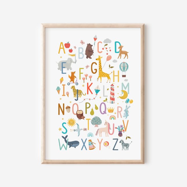 Alphabet Animal ABC Poster Impressão (Criador carregado)