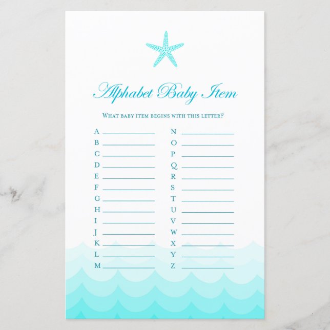 Alphabet Baby Item - Jogo do Chá de fraldas (Frente)