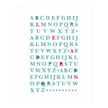 Alphabet Learn Letter Modern Typography ABC Poster