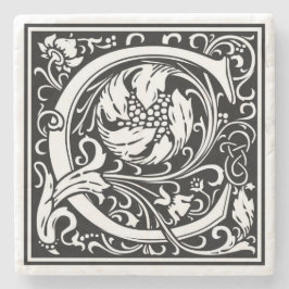 Alphabet - Letra C Porta copos de Pedra da Imagem