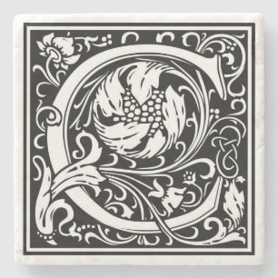 Alphabet - Letra C Porta copos de Pedra da Imagem