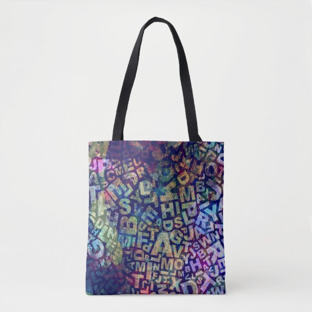 Alphabet Letters Tote Bag (Frente)