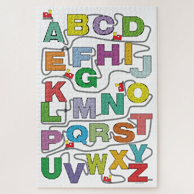 Alphabet Maze Quebra-cabeça Railroad (Vertical)