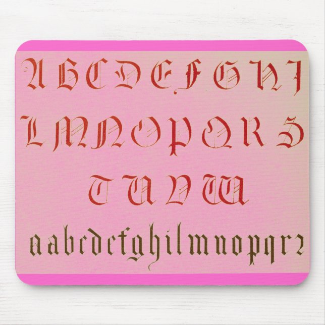 Alphabet Mouse Pad (Frente)