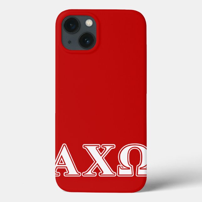 Alphi Chi Omega White e Red Letters (Verso)