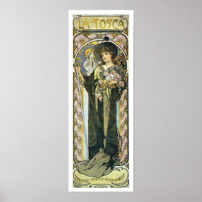 Alphonse [Alfons] Mucha Poster Print: La Tosca (Frente)