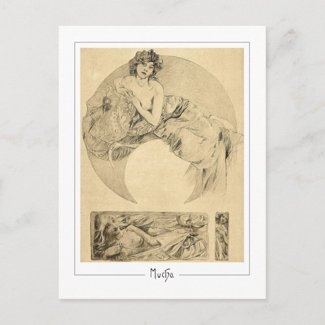 Alphonse Mucha #111 - Cartão Postal de Arte Fina (Frente)