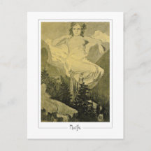 Alphonse Mucha #404 - Cartão Postal de Arte Fina