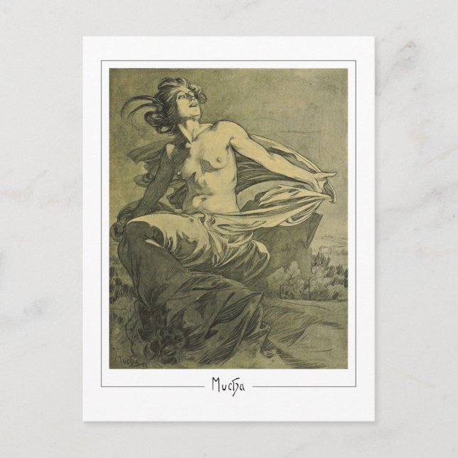 Alphonse Mucha #409 - Cartão Postal de Arte Fina (Frente)
