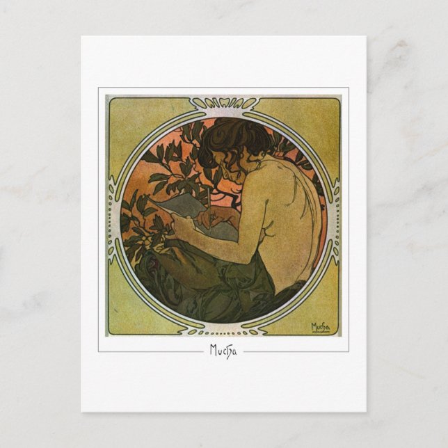 Alphonse Mucha #41 - Cartão Postal de Arte Refinad (Frente)
