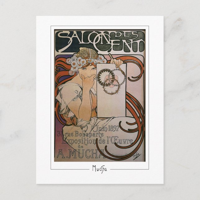 Alphonse Mucha #93 - Cartão Postal de Arte Fina (Frente)