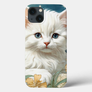 Alphonse Mucha Art Nouveau Kitten