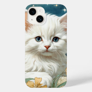 Alphonse Mucha Art Nouveau Kitten