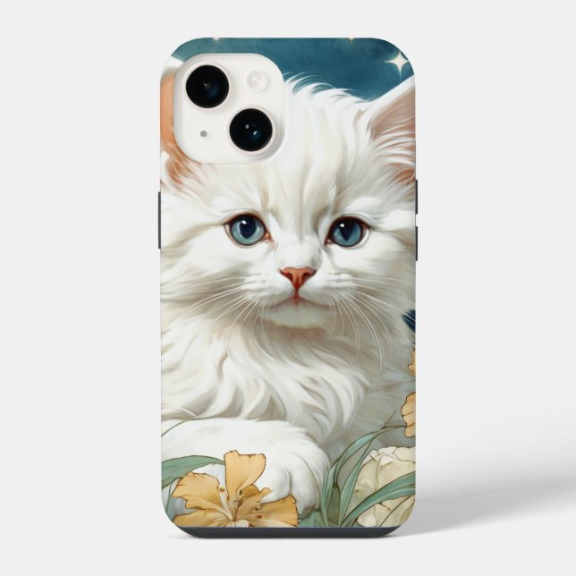 Alphonse Mucha Art Nouveau Kitten (Verso)