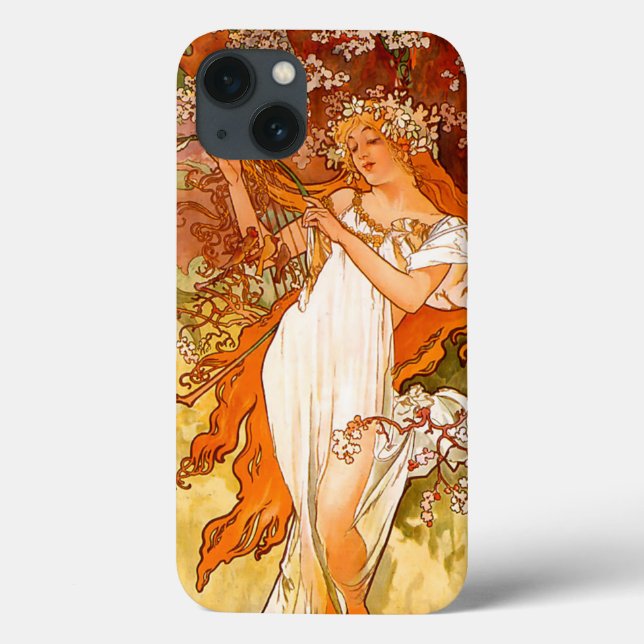 Alphonse Mucha Art Nouveau Primavera (Verso)