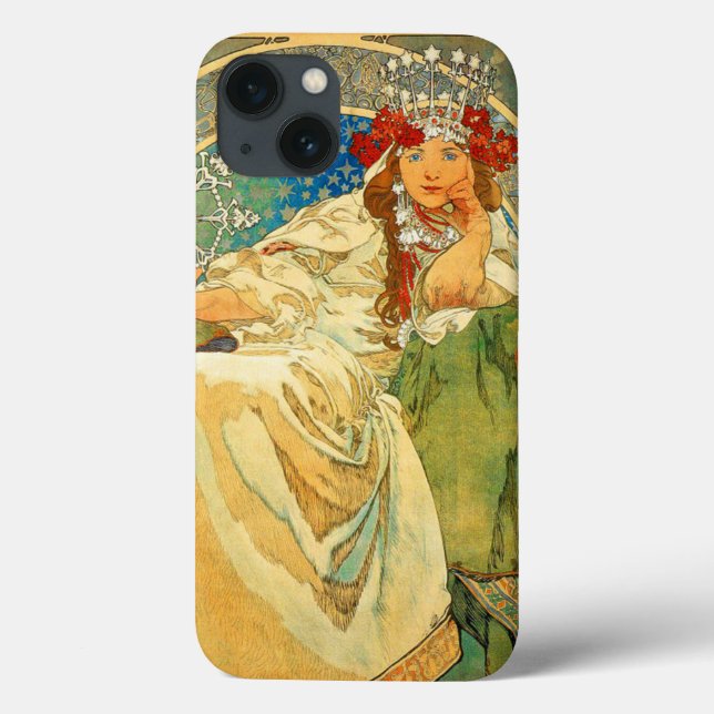 Alphonse Mucha Art Nouveau Princess Hyacinth (Verso)