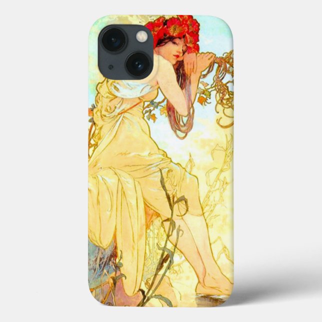 Alphonse Mucha Art Nouveau Summer (Verso)