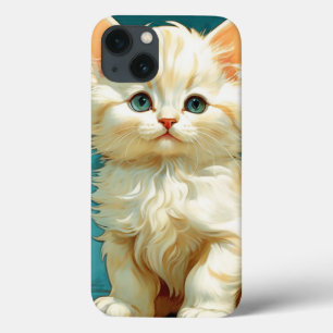 Alphonse Mucha Art Nouveau White Cat