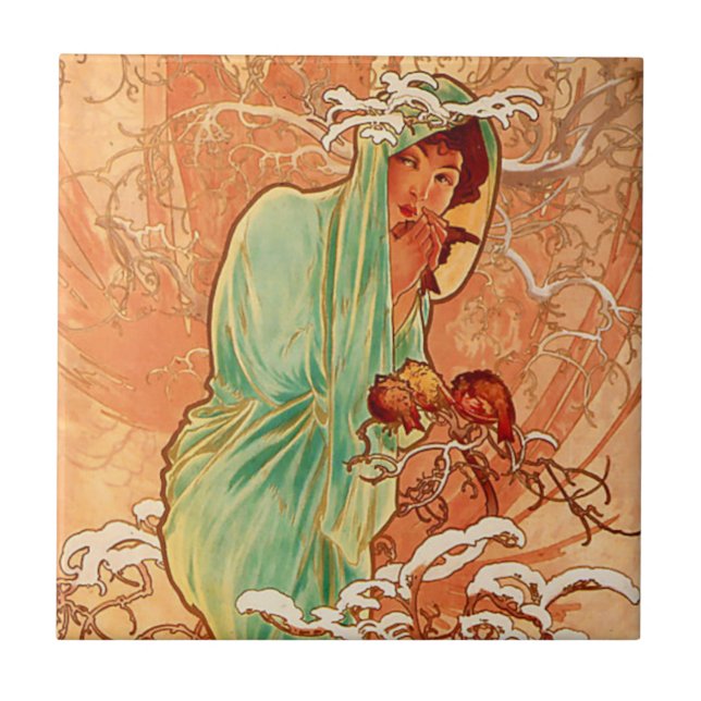 Alphonse Mucha Art Nouveau Winter (Frente)