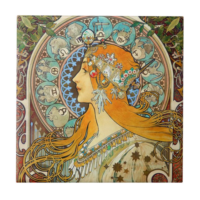 Alphonse Mucha Art Nouveau Zodiac (Frente)