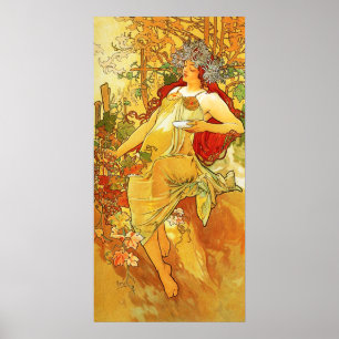 Alphonse Mucha Autumn Poster