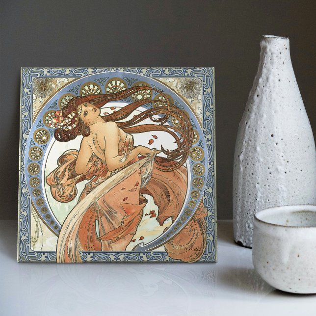 Alphonse Mucha "Dancing" Art Nouveau Vintage (Criador carregado)