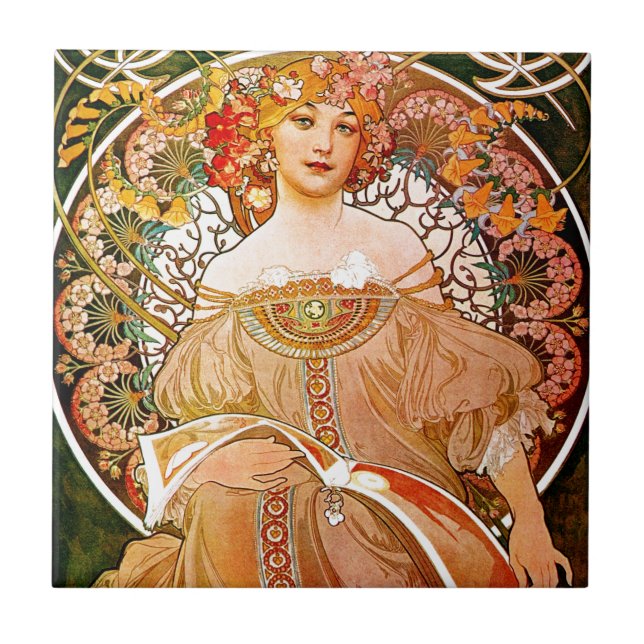Alphonse Mucha Dreaming (Reverie) (Frente)