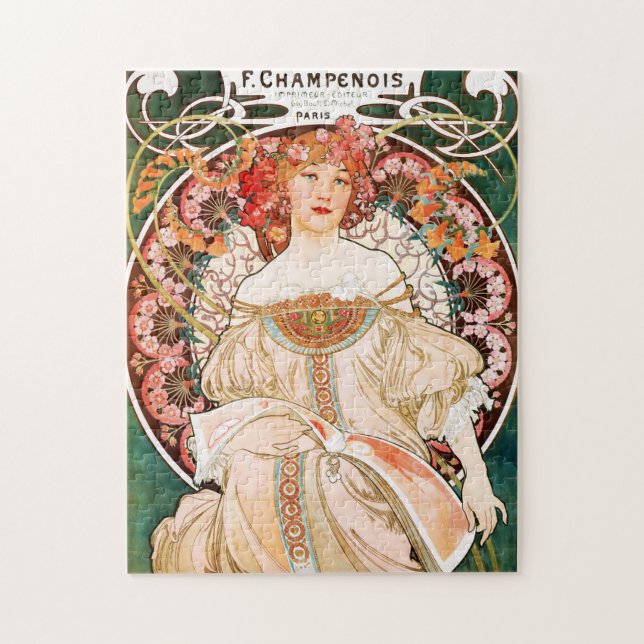 Alphonse Mucha F. Quebra-cabeça Champenois (Vertical)