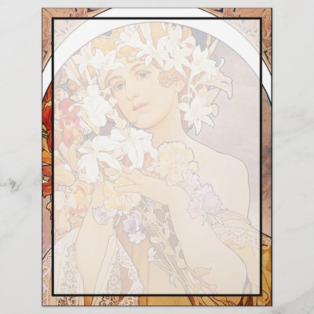 Alphonse Mucha Flower (Frente)