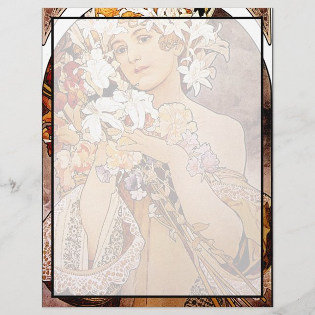 Alphonse Mucha Flower (Frente)