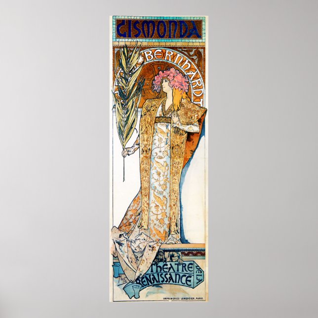 Alphonse Mucha Gismonda Poster (Frente)