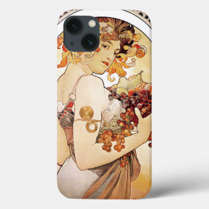 Alphonse Mucha Lady Com Fruta