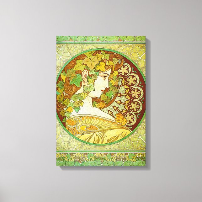 Alphonse Mucha Laurel Canvas (Frente)