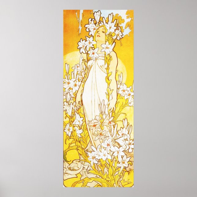 Alphonse Mucha Lily Poster (Frente)